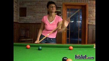 Crazy drunk girl fucked pool table