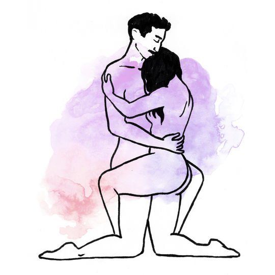 Kneeling sex position