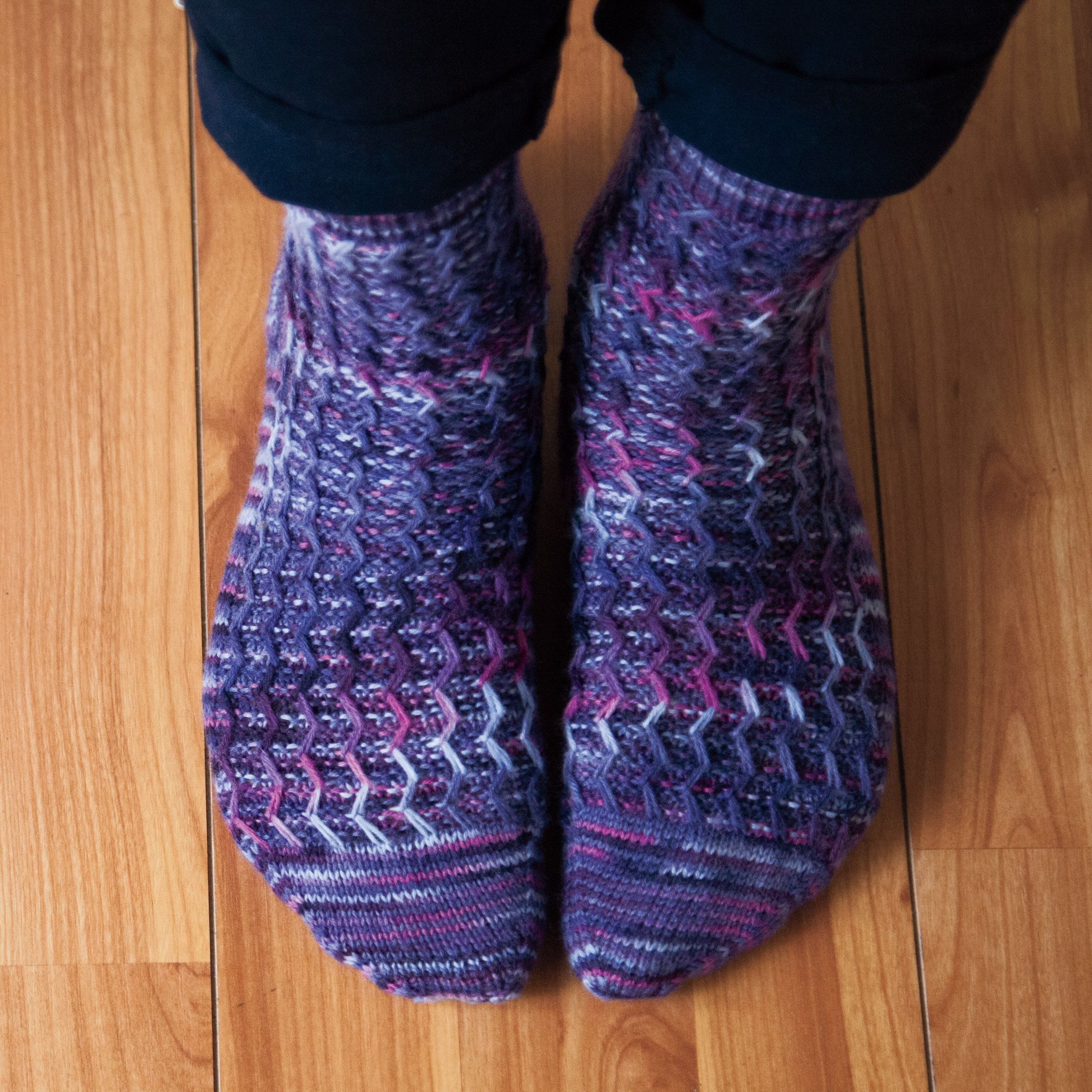 Fingering chunky sweater knit socks