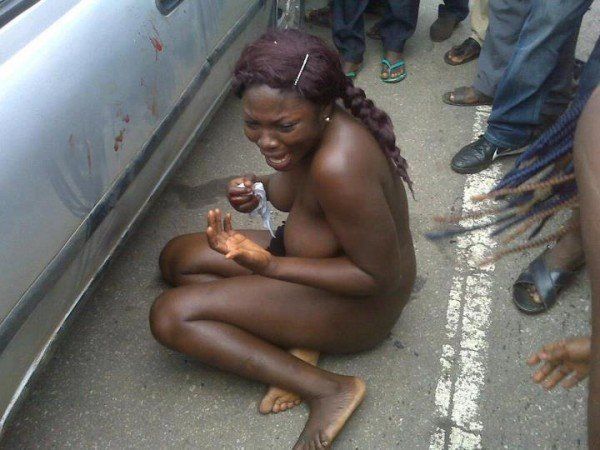 best of Woman naked robbery robbed strip highway