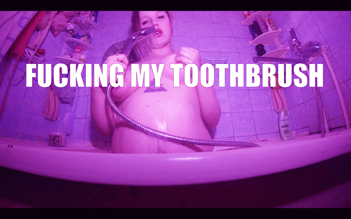 Desperate horny electric toothbrush