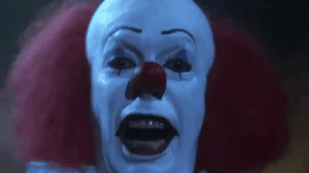 Pennywise clown gets huge thick facial